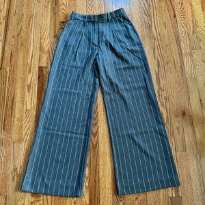 Abercrombie & Fitch Gray Pinstripe Trousers